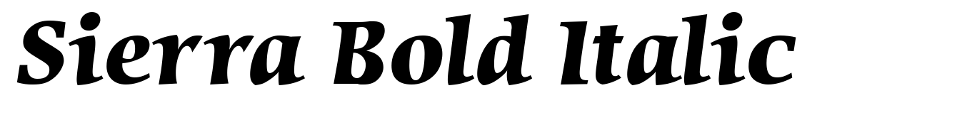 Sierra Bold Italic